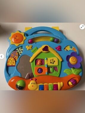 Bruin Musical Crib Toy with Interactive Tactile Activities, Excellent Condition